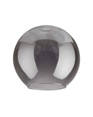 Zenth 25x22.5cm Open Mouth Round Smoked Plated Globe Glass (U), Shade