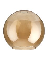 Zenth 30x28cm Open Mouth Round Amber Plated Globe Glass (U), Shade