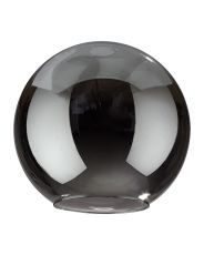 Zenth 30x28cm Open Mouth Round Chrome Plated Globe Glass (U), Shade