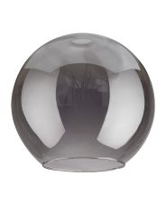 Zenth 30x28cm Open Mouth Round Smoked Plated Globe Glass (U), Shade