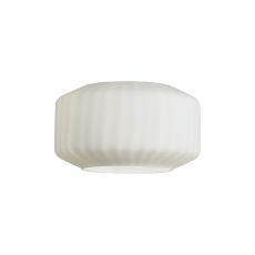 Zenth 30x16.5cm Opal Chamfered Round Rippled Glass (Z), Shade