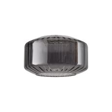 Zenth 30x16.5cm Smoke Plated Chamfered Round Rippled Glass (Z), Shade