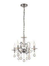 Zinta 50cm Pendant 4 Light E14 Polished Chrome/Crystal