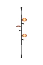 Zyra Pendant/Floor Lamp, 30W LED, 2700K, 3850lm, Black/Brushed Copper, 3yrs Warranty